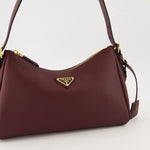 Aimée Leather Shoulder Bag (Burgundy)