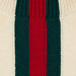 Knit wool sweater with Web intarsia