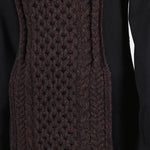 Cable-Knit Panel Turtleneck Dress