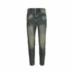 Faded Monogram Detail Slim-Fit Denim Jeans