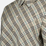 Cropped Short Sleeve Shirt-Ice Blue