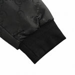 Black GG Monogram Padded Bomber Jacket