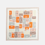 Silk Scarf – Multicolor Baguette Print