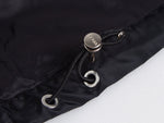 Men’s Black Nylon Hooded Zip Jacket