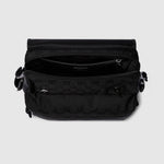 Medium Black Messenger Crossbody Bag