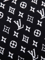 Monochrome Monogram Wool Jumper- Black