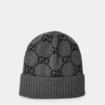GG Wool Beanie in Grey