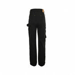 Black Monogram Embossed Utility Denim Pants