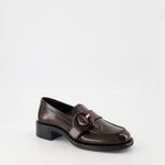 Glossed Brown Loafers