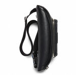 Black Leather Belt Bag