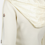 Ivory Knit Sleeve Puffer Jacket