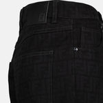 Black Monogram Slim-Fit Jeans