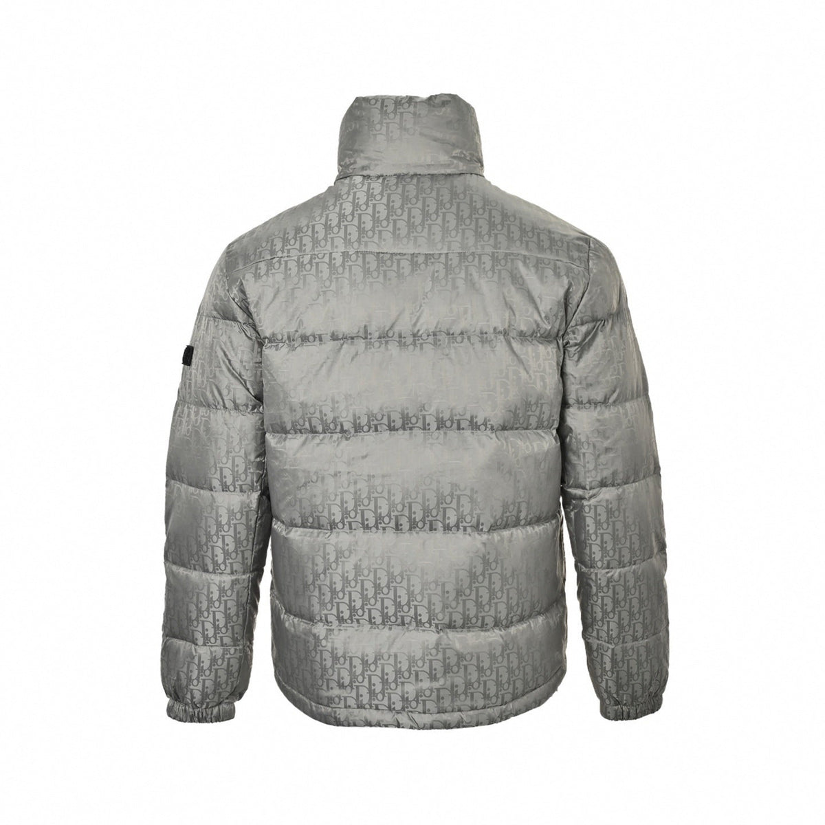 Oblique Down Puffer Jacket – Grey Technical Jacquard Edition