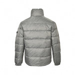 Oblique Down Puffer Jacket – Grey Technical Jacquard Edition