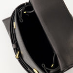 Tie Me Leather shoulder bag (Black)