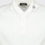 Versace Minimalist White Polo Shirt with Medusa Accent