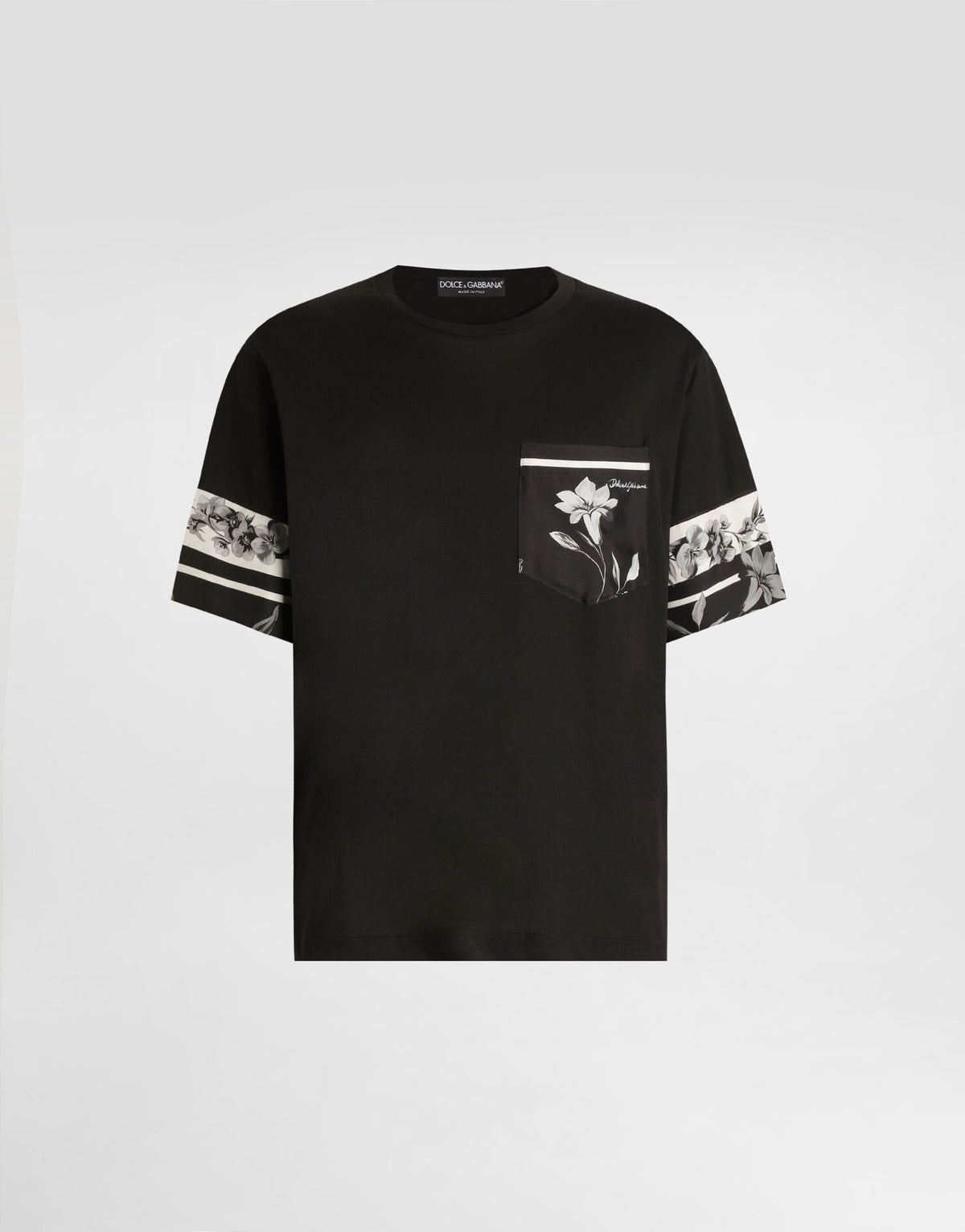 DG Cotton and Silk T-Shirt with Print