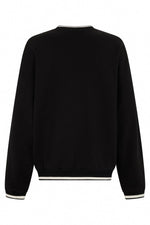 Black Cotton DG Sweatshirt with Embroidered Logo