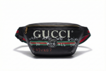 Logo Graffiti Leather Belt Bag