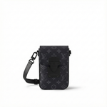 Monogram Eclipse Mini Utility Crossbody Bag (Black/Grey)