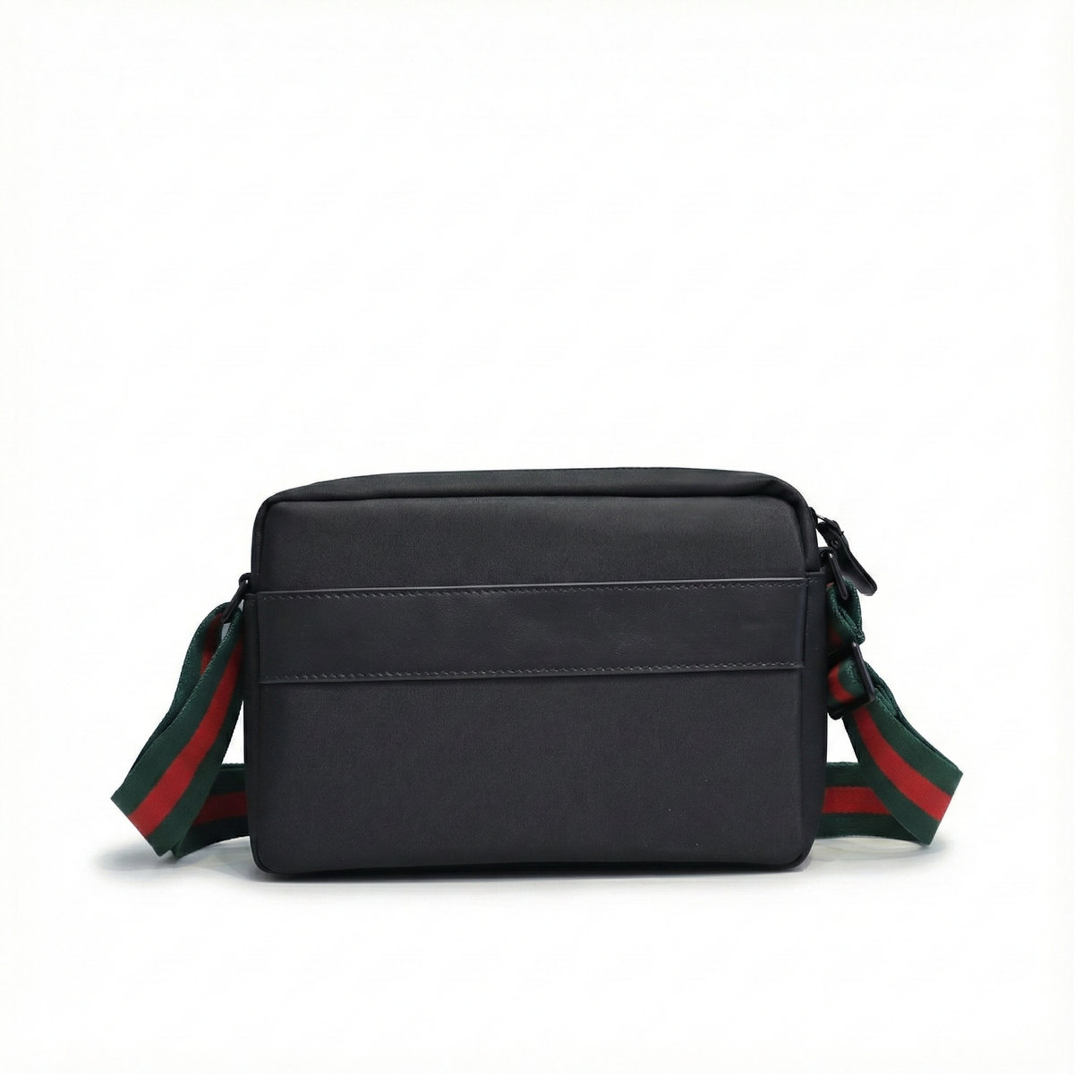 Tiger Embroidered Leather Crossbody Bag