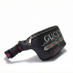 Logo Graffiti Leather Belt Bag