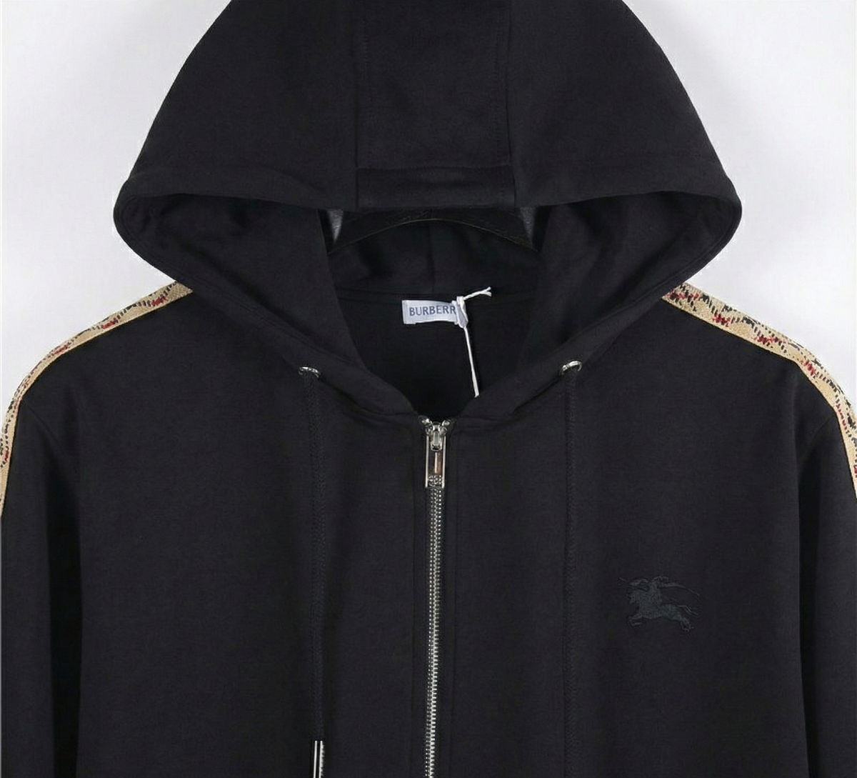 Zip Hoodie with Icon Stripe Detail