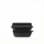 Monogram Embossed Leather Trio Messenger Bag(Black)