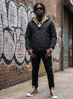 Charcoal Check Hooded Jacket