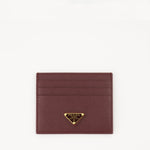 Saffiano Leather Card Holder – Burgundy