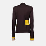 Color-Block Turtleneck Knit Top