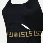 One-Piece Swimsuit Greca Border