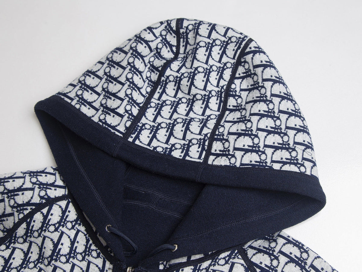 Oblique Wool Zip Hoodie