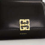 Black Leather 4G Logo Shoulder Bag