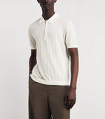 Men's Cotton Quarter-Zip Polo Shirt