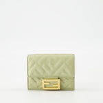 Embossed Micro Wallet – Pistachio Green