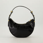 Patent Leather Shoulder Bag (Black)