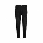 Black Slim-Fit Denim Jeans with Monogram Details