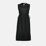 Sleeveless Drawstring Waist Midi Dress