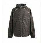 Monogram Print Hooded Windbreaker