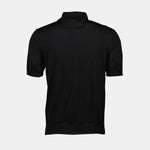 Prada Black Silk Knit Polo Shirt with Minimalist Finish