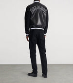 Leather & Wool Varsity Bomber Jacket