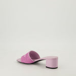 Raffia Logo Mule Sandals
