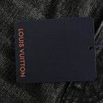 Black Washed Denim Jeans with Monogram & Cowboy Embroidery