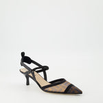 Mesh Slingback Pumps