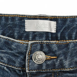 Distressed Dark-Wash Slim-Fit Denim Jeans