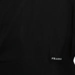 Prada Black Silk Knit Polo Shirt with Minimalist Finish