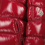 Glossy Red Hooded Puffer Jacket
