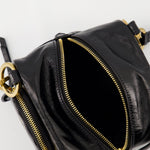 Mini Leather Shoulder Bag with Chain Detail