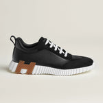Bounce Sneaker – Black Calfskin with Signature “H” Sole